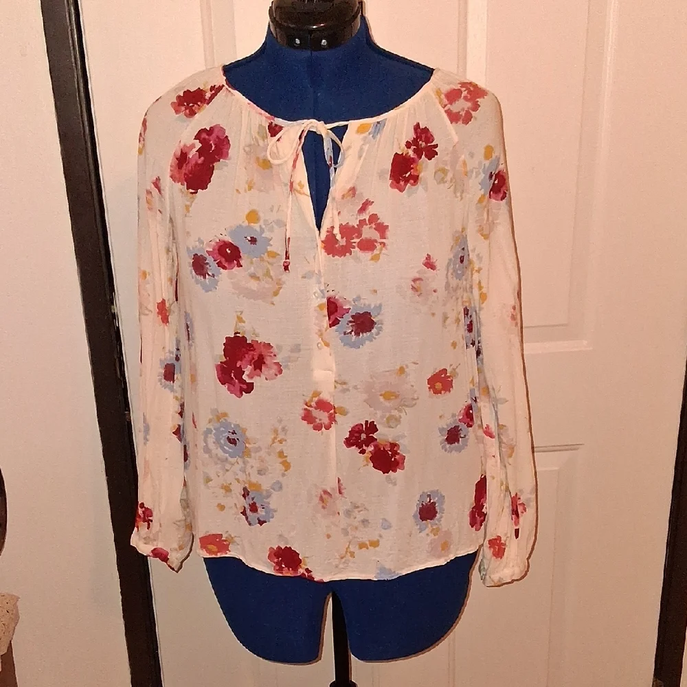 Peasant/Boho Long Sleeve Shirt - Picture 3 of 9